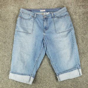 Levis 515 Jeans Sz 22 (40x17) Womens Capri Crop Mid Rise Rolled Cuff Stretch